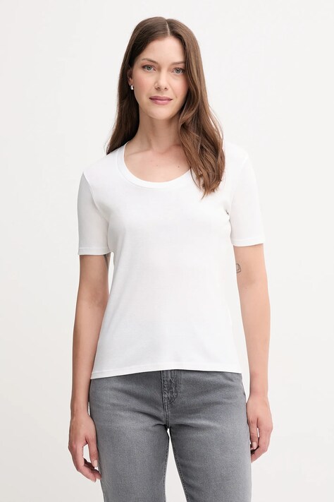 United Colors of Benetton t-shirt bawełniany damski kolor beżowy 3GA2D1066