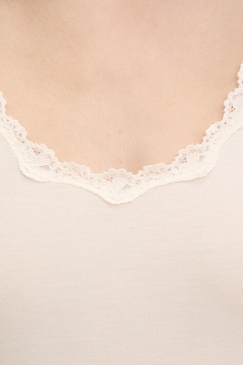 United Colors of Benetton топ жіночий з модалу — SS24-TSD13N, бежевий — фото 5