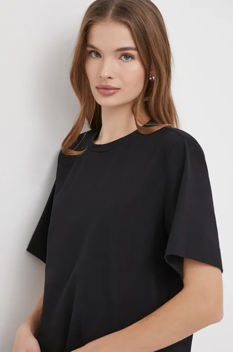 Kratka majica Sisley ženski, črna barva