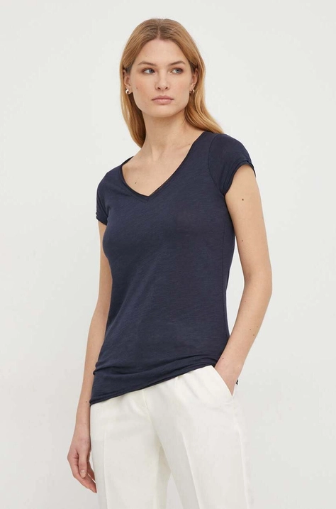 Sisley t-shirt donna colore blu navy