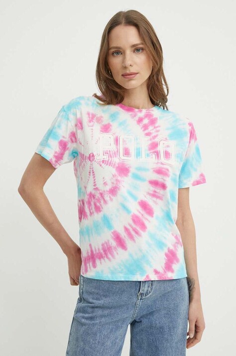 Polo Ralph Lauren tricou din bumbac femei, culoarea roz, 211935592