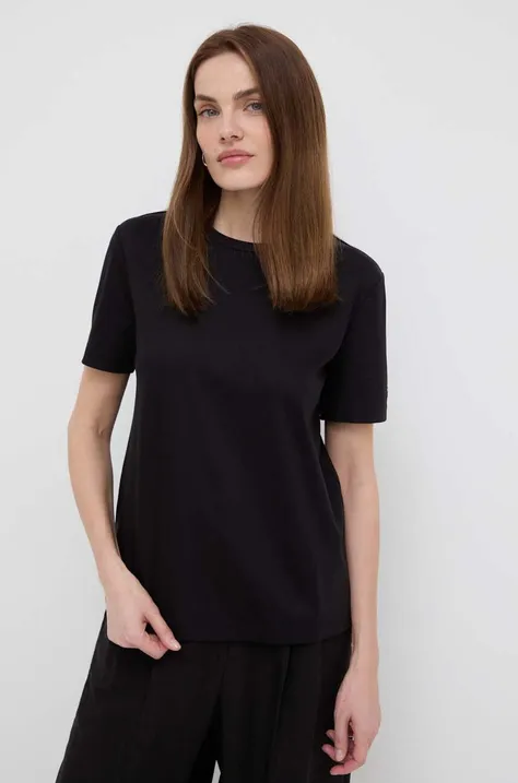 Kratka majica Max Mara Leisure ženski, črna barva