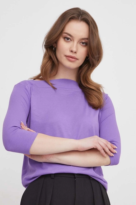 Sisley tricou femei, culoarea violet