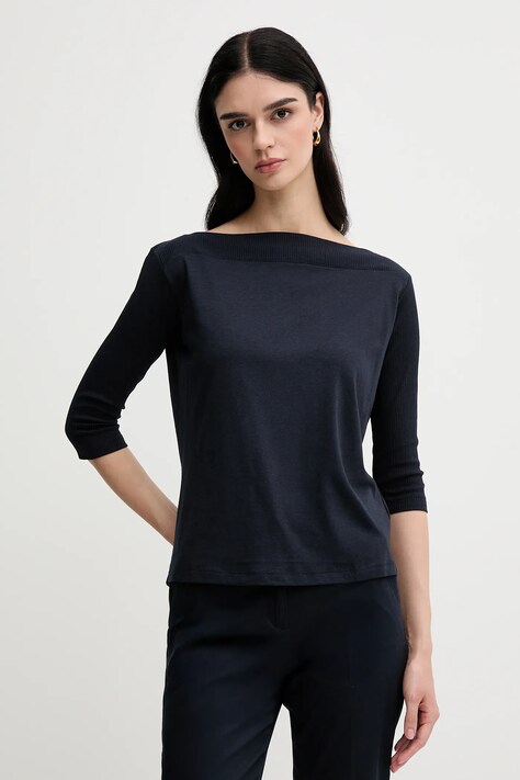 Sisley tricou culoarea albastru marin