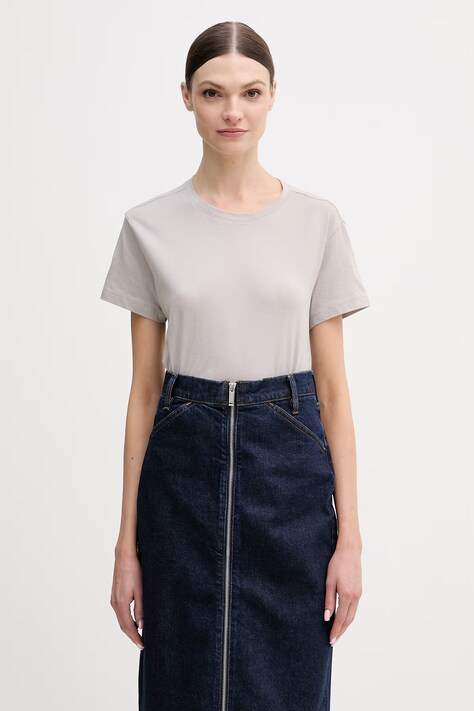 Sisley t-shirt bawełniany damski kolor szary 3I1XL101S