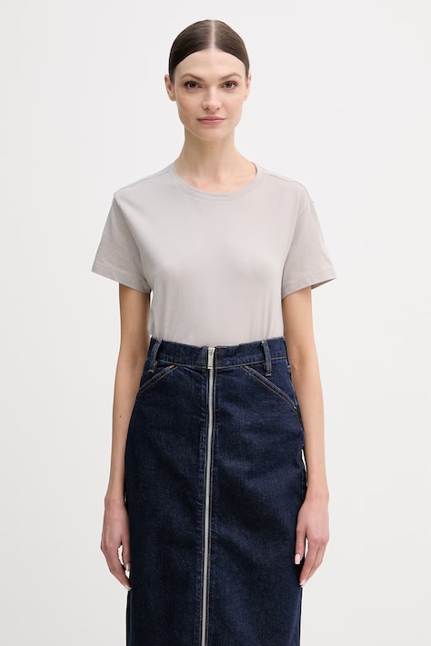 Памучна тениска Sisley дамска в бежово 3I1XL101S