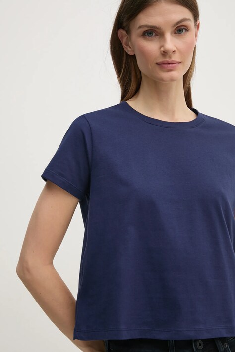 Sisley футболка basic жіноча бавовняна — фото 4