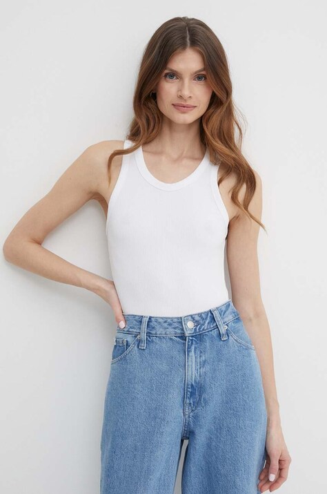 Top Calvin Klein ženski, bela barva, K20K206554