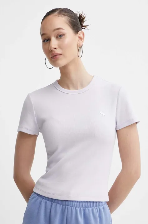 Abercrombie & Fitch t-shirt női, lila