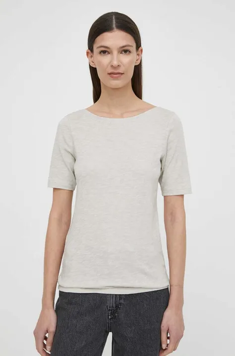 Βαμβακερό μπλουζάκι Marc O'Polo γυναικεία, χρώμα: μπεζ 403226151399