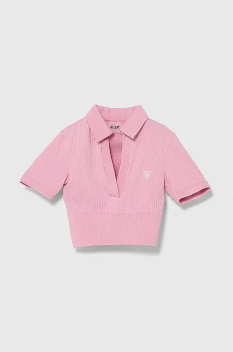 Guess t-shirt damski kolor różowy V4GP04 Z3CC0