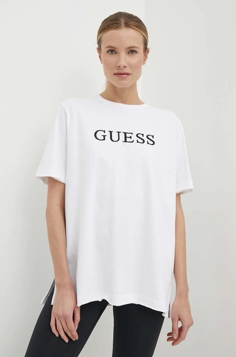 Guess t-shirt bawełniany ATHENA damski kolor biały V4GI12 KC641