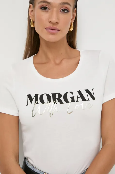 Majica kratkih rukava Morgan za žene, boja: bež