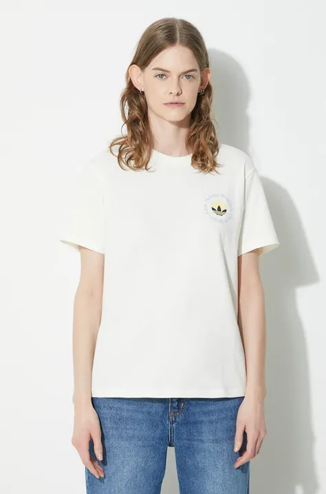 adidas Originals t-shirt women’s beige color IR7473