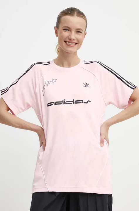 Kratka majica adidas Originals ženska, roza barva, IT9680