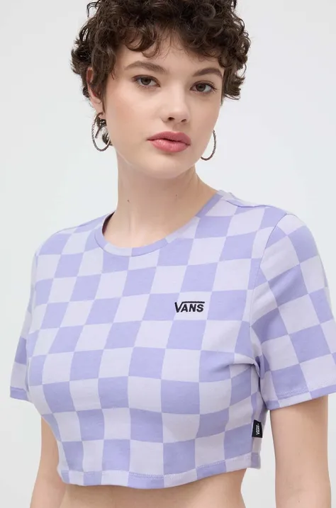 Βαμβακερό μπλουζάκι Vans γυναικεία