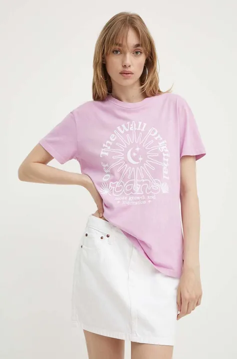 Vans t-shirt bawełniany damski kolor fioletowy