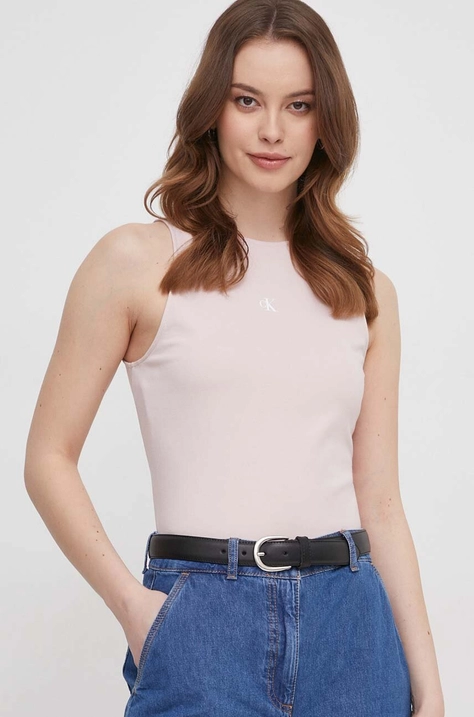 Топ Calvin Klein Jeans дамски в розово J20J223107