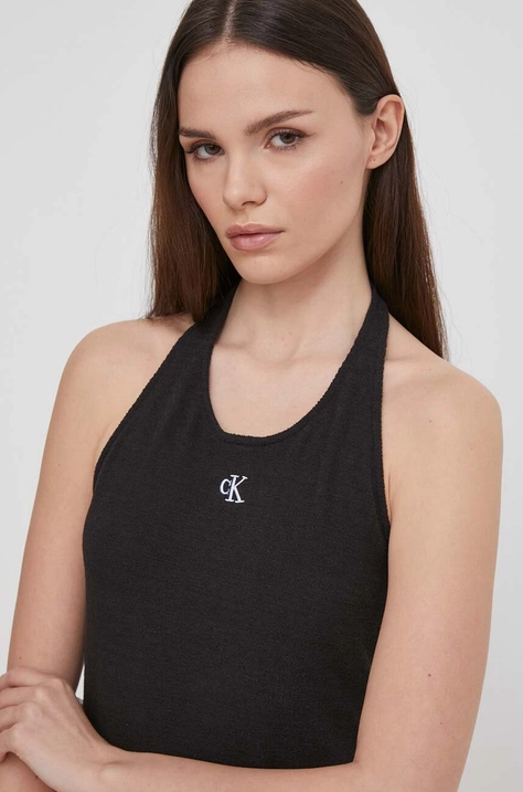 Calvin Klein Jeans top női, fekete