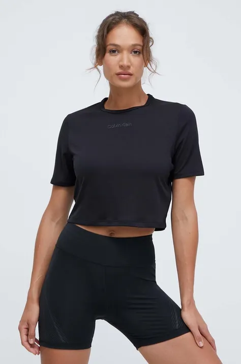Majica kratkih rukava za trening Calvin Klein Performance boja: crna