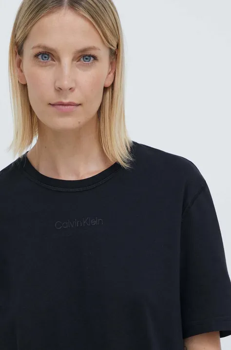 Majica kratkih rukava Calvin Klein Performance za žene, boja: crna