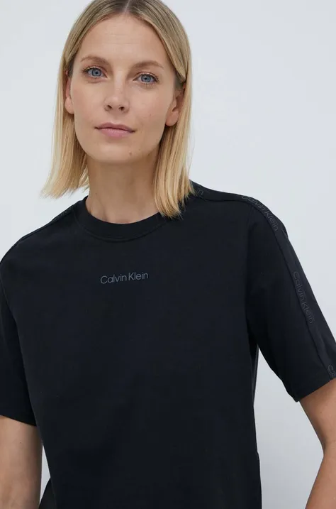 Kratka majica Calvin Klein Performance ženski, črna barva