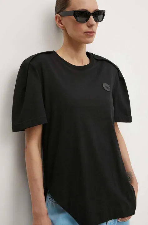 MMC STUDIO tricou din bumbac femei, culoarea negru, PIN.TSHIRT