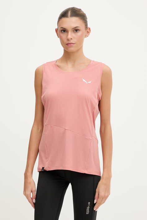 Salewa top sportowy Puez Sporty damski kolor różowy 00-0000028634