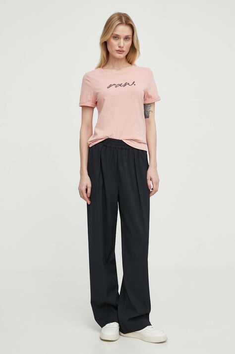 G-Star tricou din bumbac femei, culoarea violet
