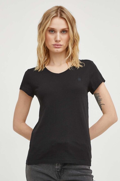 G-Star tricou din bumbac femei, culoarea negru