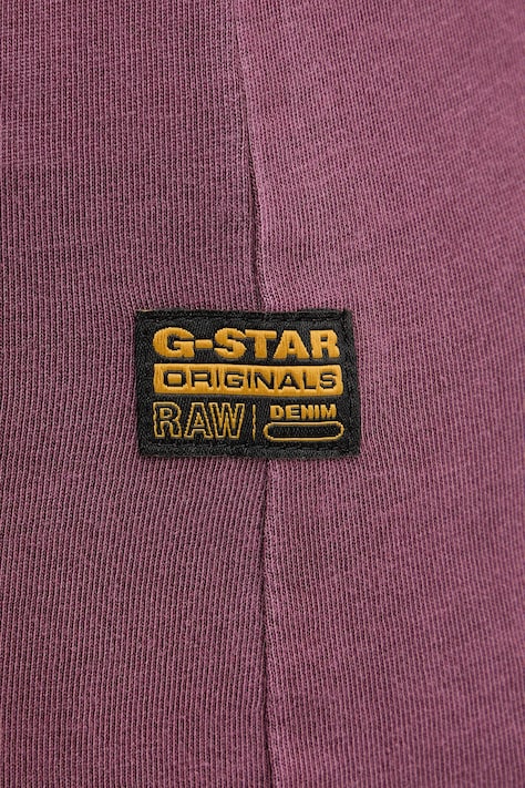 G-Star футболка жіноча бавовняна Overdyed eyben slim v t 2.0 — SS24-TSD1HA, бордо — фото 5