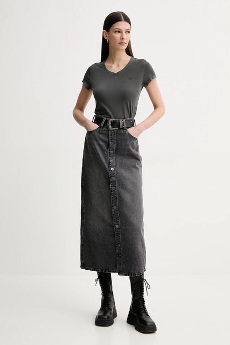 G-Star футболка жіноча бавовняна Overdyed eyben slim v t 2.0 — фото 2