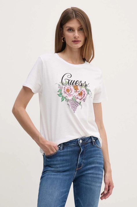 Guess tricou femei, culoarea alb, W4GI49 K9SN1