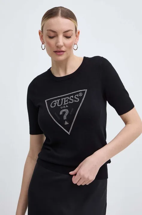 Guess t-shirt KAYLA damski kolor czarny W4GR23 Z2NQ2