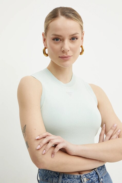 Top Guess ALEXIA dámský, modrá barva, W4GZ34 Z3F40