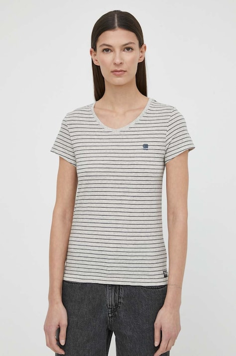 G-Star tricou din bumbac femei, culoarea gri