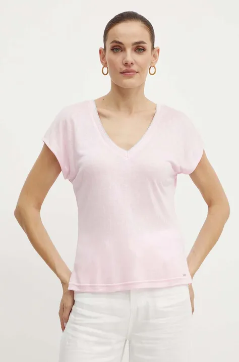 Majica kratkih rukava Morgan DAGA za žene, boja: ružičasta
