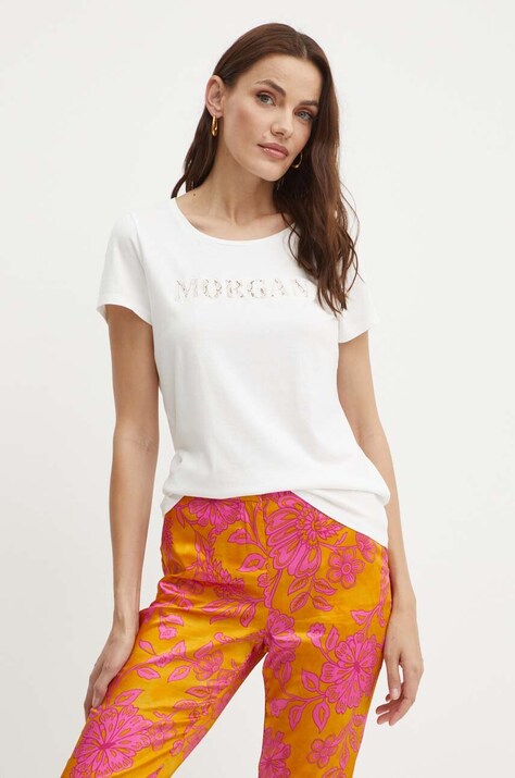 Morgan t-shirt DOMA donna colore bianco DOMA