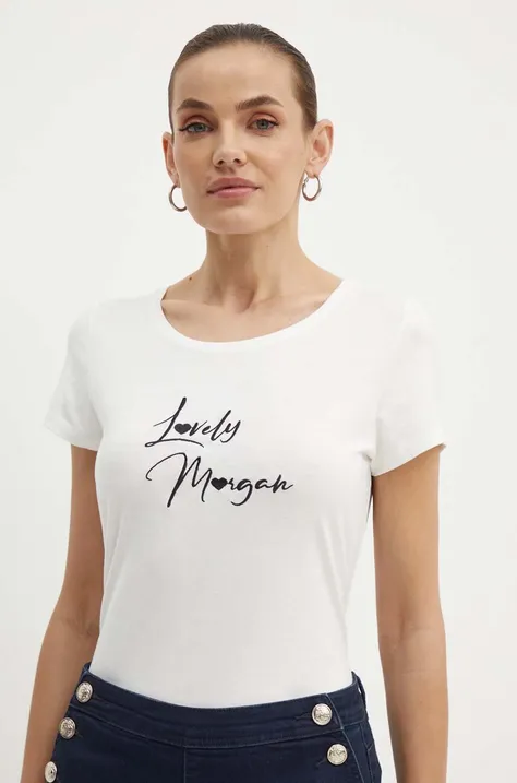 Majica kratkih rukava Morgan DOUA za žene, boja: bijela, DOUA