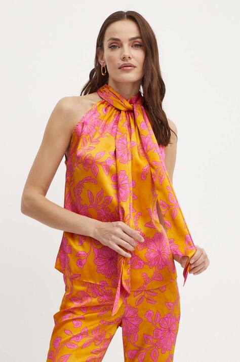 Morgan bluza OBLA.F femei, culoarea portocaliu, modelator, OBLA.F