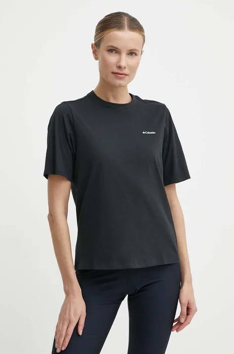 Αθλητικό μπλουζάκι Columbia Alpine Way II Graphic χρώμα: μαύρο, 2074692