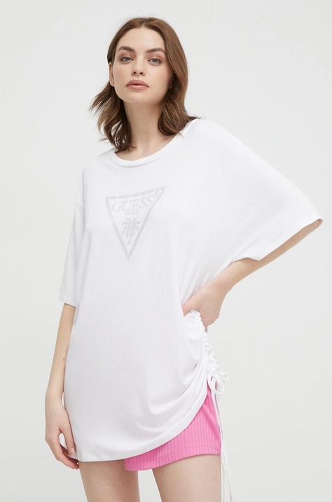 Guess t-shirt donna colore bianco