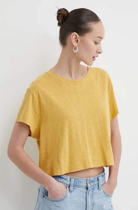 Majica kratkih rukava Superdry za žene, boja: žuta