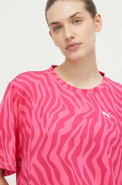 Μπλουζάκι προπόνησης Puma Train Favorite χρώμα: ροζ, 523215