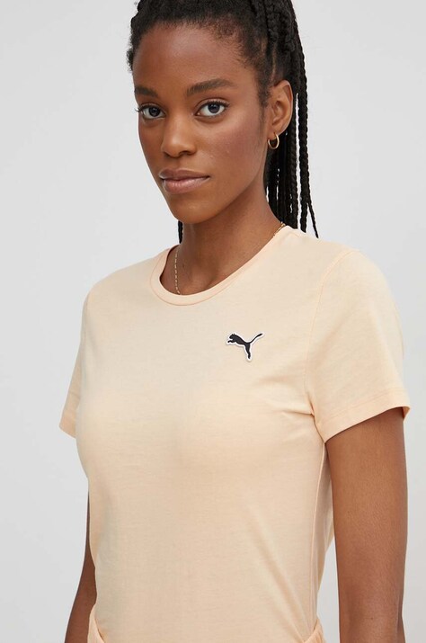 Puma tricou din bumbac BETTER ESSENTIALS femei, culoarea portocaliu 675986