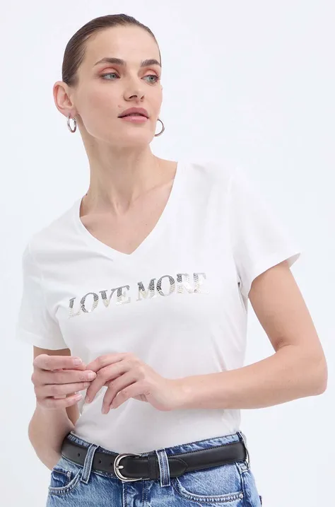 Morgan t-shirt DBLANC női, fehér, DBLANC