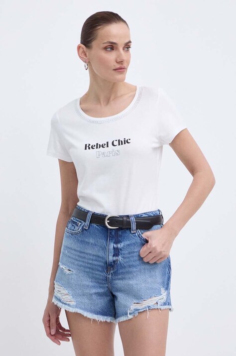 Morgan t-shirt DEBEL donna colore bianco DEBEL