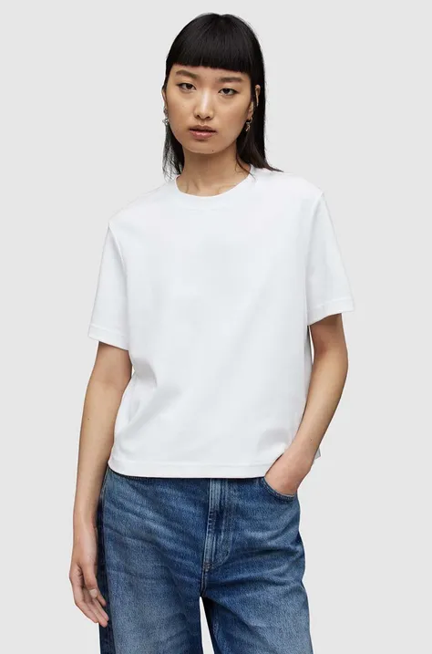 Bavlnené tričko AllSaints LISA dámske, biela farba