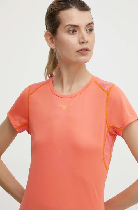 Μπλουζάκι για τρέξιμο Mizuno DryAeroFlow χρώμα: πορτοκαλί, J2GAB204