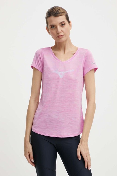 Mizuno tricou de alergare Impulse Core culoarea roz, J2GAB213